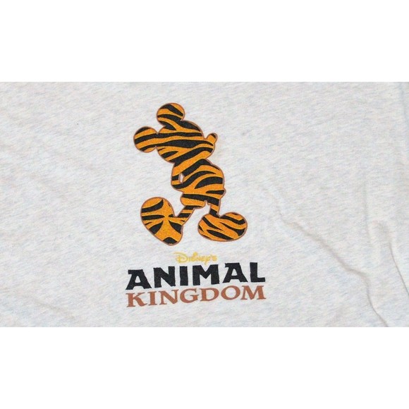 Disney Parks Animal Kingdom Mickey Mouse Sparkly Tiger Striped Off Shoulder Top - Picture 9 of 10